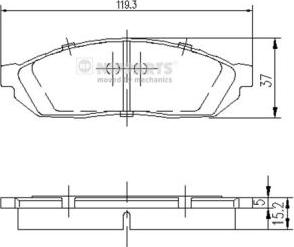 Nipparts J3604004 - Тормозные колодки, дисковые, комплект autosila-amz.com