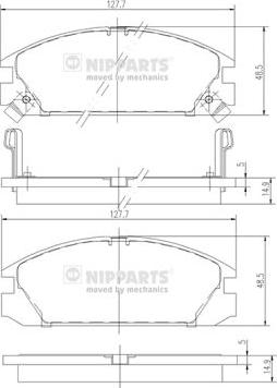 Nipparts J3604018 - Тормозные колодки, дисковые, комплект autosila-amz.com