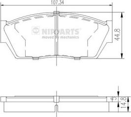 Nipparts J3604013 - Тормозные колодки, дисковые, комплект autosila-amz.com