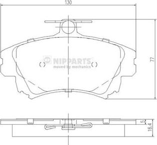 Nipparts J3605042 - Тормозные колодки, дисковые, комплект autosila-amz.com