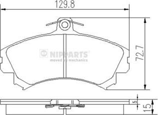 Nipparts J3605036 - Тормозные колодки, дисковые, комплект autosila-amz.com