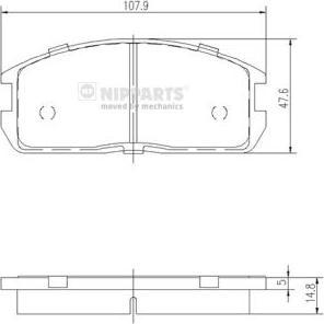 Nipparts J3605024 - Тормозные колодки, дисковые, комплект autosila-amz.com