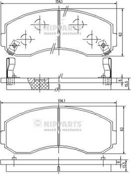 Nipparts J3600101 - Тормозные колодки, дисковые, комплект autosila-amz.com