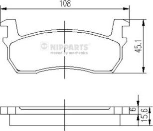 Nipparts J3601003 - Тормозные колодки, дисковые, комплект autosila-amz.com