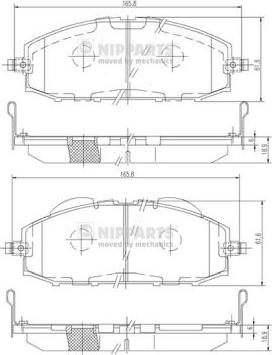 Nipparts J3601070 - Тормозные колодки, дисковые, комплект autosila-amz.com