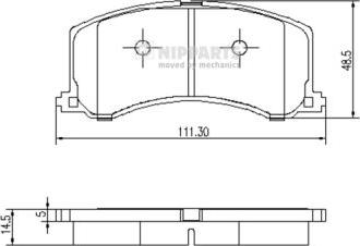 Nipparts J3608016 - Тормозные колодки, дисковые, комплект autosila-amz.com