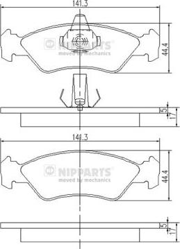 Nipparts J3603049 - Тормозные колодки, дисковые, комплект autosila-amz.com