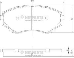 Nipparts J3603046 - Тормозные колодки, дисковые, комплект autosila-amz.com