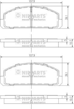 Nipparts J3603014 - Тормозные колодки, дисковые, комплект autosila-amz.com