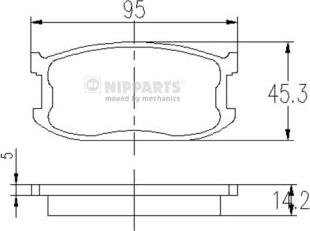 Nipparts J3603016 - Тормозные колодки, дисковые, комплект autosila-amz.com