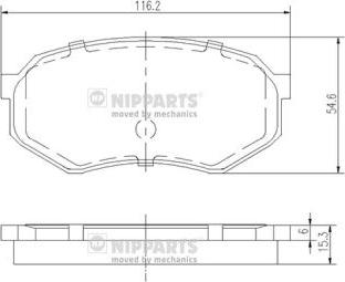 Nipparts J3603030 - Тормозные колодки, дисковые, комплект autosila-amz.com