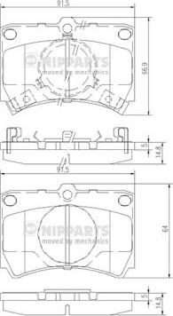 Nipparts J3603026 - Колодки торм диск к-т autosila-amz.com