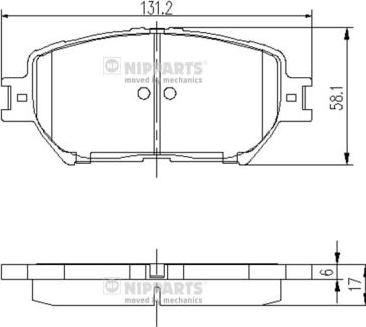 Nipparts J3602099 - Тормозные колодки, дисковые, комплект autosila-amz.com