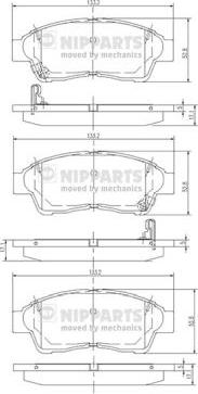 Nipparts J3602064 - Тормозные колодки, дисковые, комплект autosila-amz.com