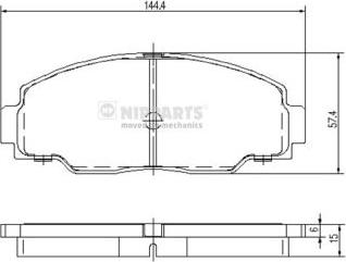 Nipparts J3602079 - Тормозные колодки, дисковые, комплект autosila-amz.com