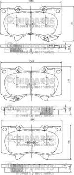 Nipparts J3602109 - Тормозные колодки, дисковые, комплект autosila-amz.com