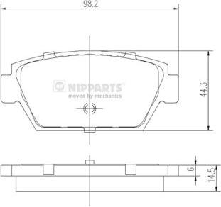 Nipparts J3615000 - Тормозные колодки, дисковые, комплект autosila-amz.com