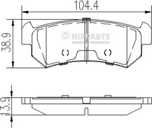 Nipparts J3610903 - Тормозные колодки, дисковые, комплект autosila-amz.com