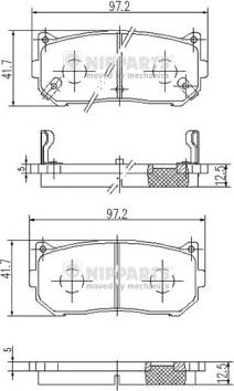 Nipparts J3610301 - Тормозные колодки, дисковые, комплект autosila-amz.com