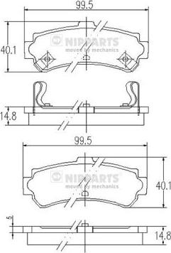 Unipart GBP1173AF - Тормозные колодки, дисковые, комплект autosila-amz.com