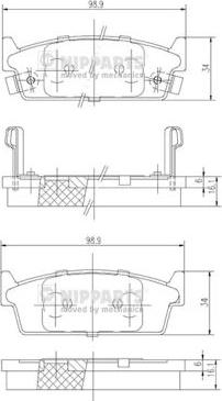 Nipparts J3611024 - Тормозные колодки, дисковые, комплект autosila-amz.com