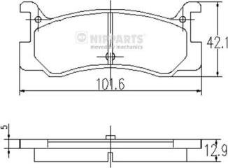 Herth+Buss Elparts B10749280849 - Тормозные колодки, дисковые, комплект autosila-amz.com