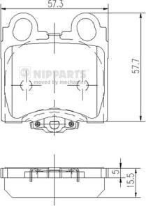 Nipparts J3612017 - Тормозные колодки, дисковые, комплект autosila-amz.com