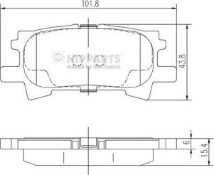 Nipparts J3612031 - Тормозные колодки, дисковые, комплект autosila-amz.com