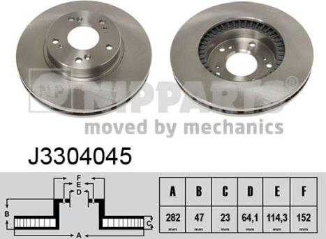 Nipparts J3304045 - Тормозной диск autosila-amz.com