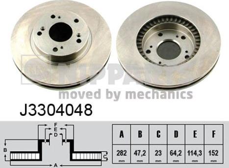 Nipparts J3304048 - Тормозной диск autosila-amz.com