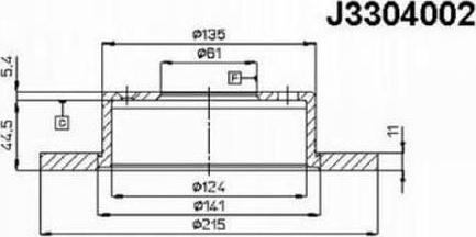 Nipparts J3304002 - Тормозной диск autosila-amz.com