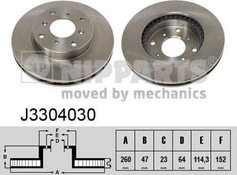 Nipparts J3304030 - Тормозной диск autosila-amz.com