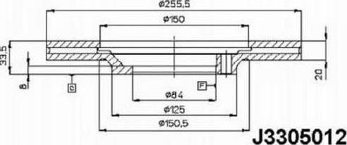 Nipparts J3305012 - Тормозной диск autosila-amz.com