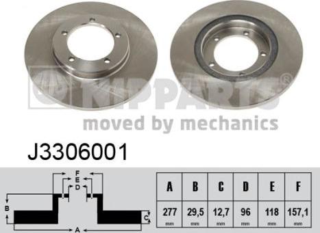 Nipparts J3306001 - Тормозной диск autosila-amz.com