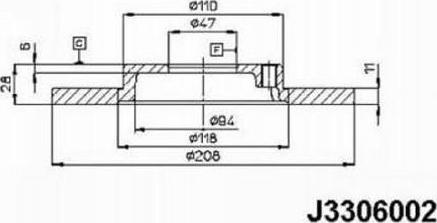 Nipparts J3306002 - Тормозной диск autosila-amz.com