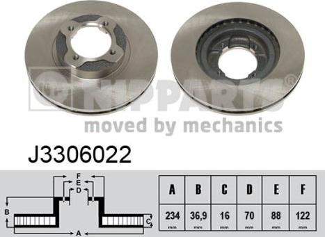 Nipparts J3306022 - Тормозной диск autosila-amz.com