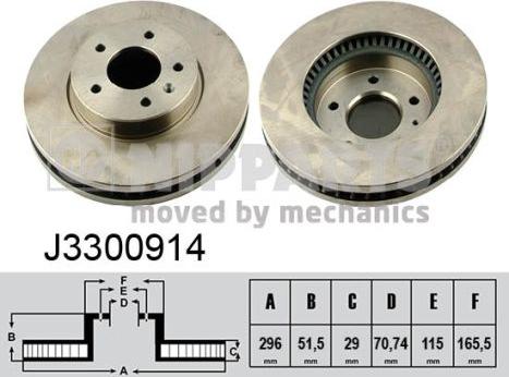 Nipparts J3300914 - Тормозной диск autosila-amz.com