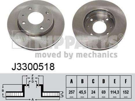 Nipparts J3300518 - Тормозной диск autosila-amz.com