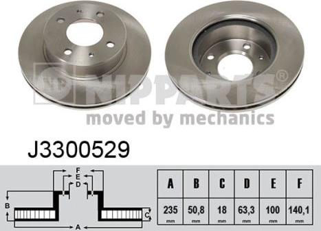 Nipparts J3300529 - Тормозной диск autosila-amz.com