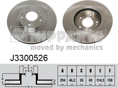 Nipparts J3300526 - Тормозной диск autosila-amz.com