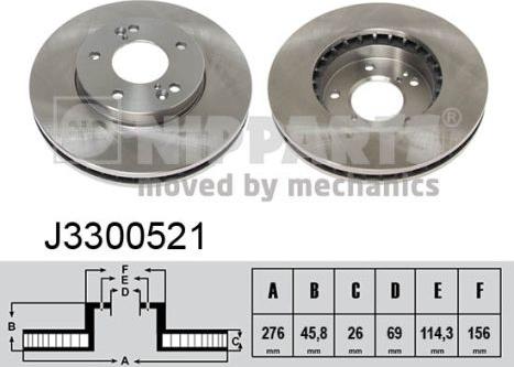 Nipparts J3300521 - Тормозной диск autosila-amz.com