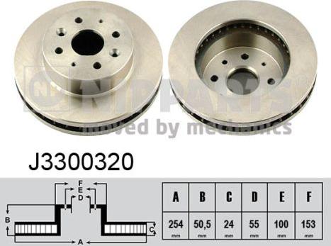 Nipparts J3300320 - Тормозной диск autosila-amz.com