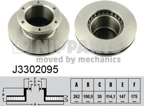 Nipparts J3302095 - Тормозной диск autosila-amz.com