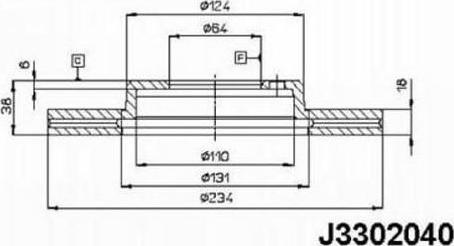 Nipparts J3302040 - Тормозной диск autosila-amz.com