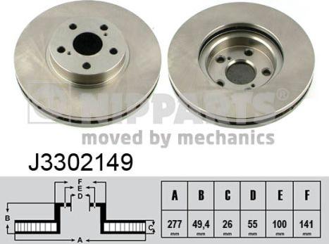 Nipparts J3302149 - Тормозной диск autosila-amz.com