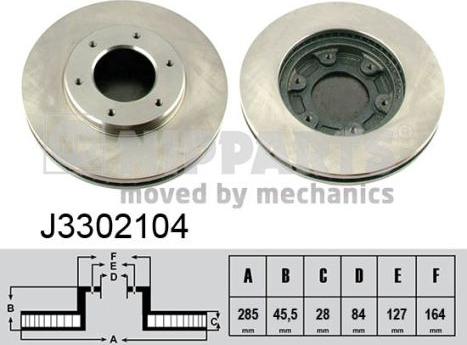 Nipparts J3302104 - Тормозной диск autosila-amz.com