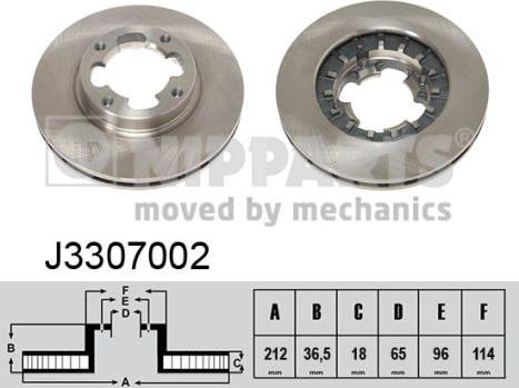 Nipparts J3307002 - Тормозной диск autosila-amz.com