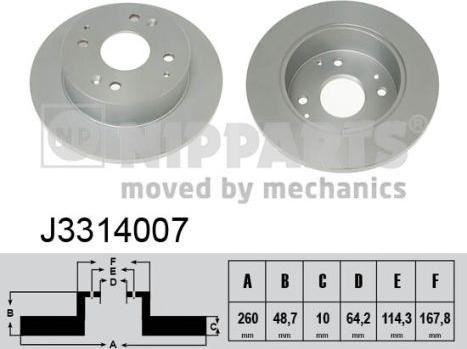 Nipparts J3314007 - Тормозной диск autosila-amz.com