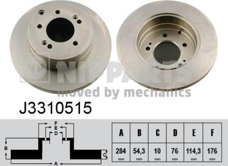 Nipparts J3310515 - Тормозной диск autosila-amz.com