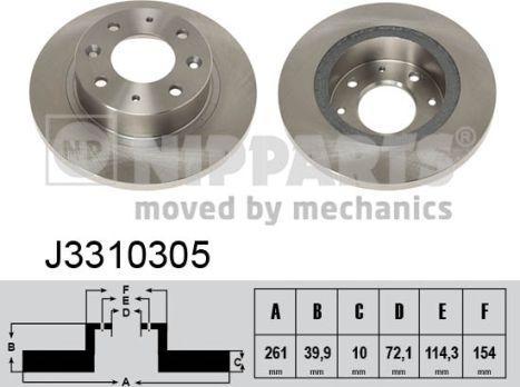 Nipparts J3310305 - Тормозной диск autosila-amz.com